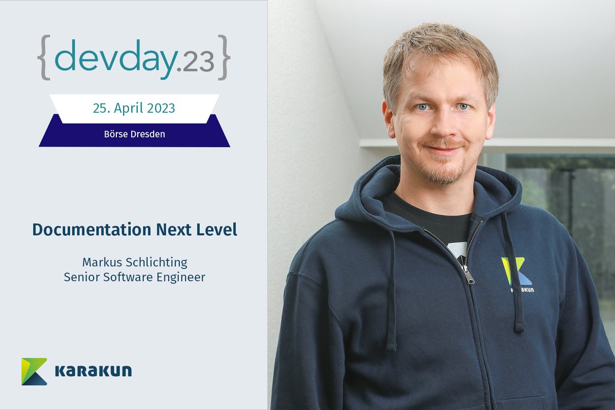 Karakun (@karakun) on Twitter photo 🔥next Tuesday at <a href="/devdaydresden/">dev day</a>: <a href="/madmas/">Markus Schlichting madmas@jit.social</a>🗣️ live on stage talking about #documentation in #software projects and tools like <a href="/asciidoctor/">Asciidoctor Project</a>, <a href="/antoraproject/">Antora</a> or <a href="/docToolchain/">docToolchain</a>. 👉🏻devday.de/dev-day-2023/t…
#Dresden #DevDayD 🔥next Tuesday at <a href="/devdaydresden/">dev day</a>: <a href="/madmas/">Markus Schlichting madmas@jit.social</a>🗣️ live on stage talking about #documentation in #software projects and tools like <a href="/asciidoctor/">Asciidoctor Project</a>, <a href="/antoraproject/">Antora</a> or <a href="/docToolchain/">docToolchain</a>. 👉🏻devday.de/dev-day-2023/t…
#Dresden #DevDayD