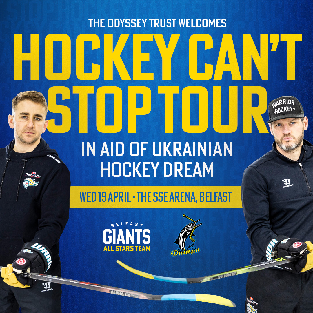 WATCH FOR FREE! 📺

Tonight's game will be streamed live this evening - starting at 6:45PM.

As this is free of charge, we would encourage donations to the Ukrainian Hockey Dream where possible. If you can, please donate here: belfastgiants.com/donate.

🔗 bit.ly/HCST-190423-WA…