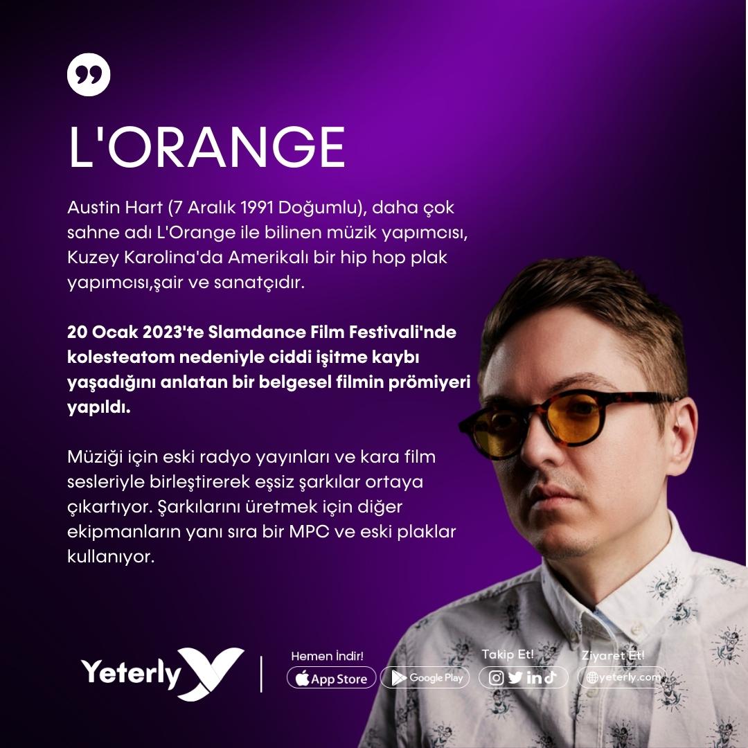 yeterly_app's tweet photo. İlham Alınacak Yeterly'ler! 😇

Huzurlarınızda İşitme Engelli Müzik Yapımcısı, Şair ve Sanatçı "L'ORANGE" 

Austin Hart (7 Aralık 1991 Doğumlu), daha çok sahne adı L'Orange ile bilinen müzik yapımcısı, Kuzey Karolina'da Amerikalı bir hip hop plak yapımcısı, şair ve sanatçıdır. + https://t.co/KwR6TdoWT2