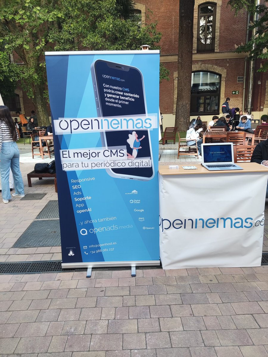 macadanet's tweet photo. Muy contentos de participar en el XVII Congreso de Editores de @clabe_editores con nuestro stand de @opennemas 👍 https://t.co/UGhHocfdbt