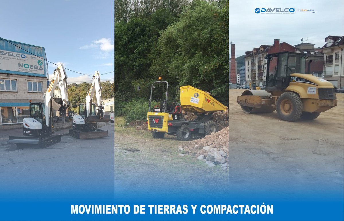DavelcoSA's tweet photo. No necesitas comprar para empezar a trabajar en tu #proyecto ¡ALQUILA!
Te ofrecemos la posibilidad de alquilar nuestros mejores equipos para el #movimientodetierras y #compactación.
#alquiler #maquinaria #retroexcavadoras #minipalas #apisonadora #Davelco #alquilerdemaquinaria https://t.co/hl2sgvaGl0