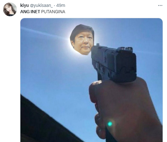 nsmorado's tweet photo. this is a clear threat to our beloved President. let's just wait kung kelan iiyak at magmamakaawa ang babaitang ito (kung legit na ghurl nga sya). 😡😠💢 https://t.co/TgH9DBg1fc