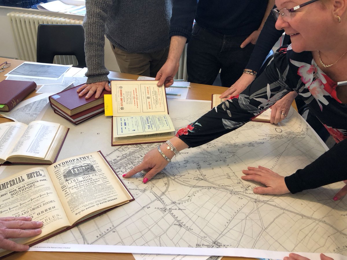 SouthportTHP's tweet photo. We had a great time with #Southport Hoteliers yesterday helping them find out the histories of their buildings to share with visitors. 
Love that they're carrying on Southport's 230 years of holiday accommodation.
Thanks to @SeftonLibraries at @AtkinsonThe for their support. https://t.co/tX4VjwjsuK