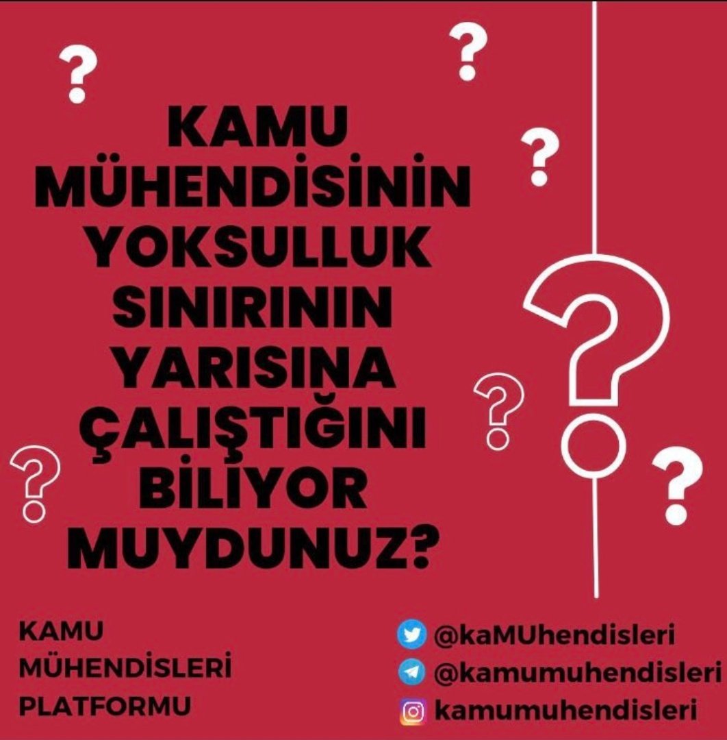 @DrSinanOgan @HaberturkTV @SerapBelet 🔴KAMU MÜHENDİSLERİ 
🔴KAMU MÜHENDİSLERİ
🔴KAMU MÜHENDİSLERİ
🔴KAMU MÜHENDİSLERİ
🔴KAMU MÜHENDİSLERİ
🔴KAMU MÜHENDİSLERİ 
MÜJDE BEKLİYOR! 
✅MESLEK ONURUMUZA YAKIŞIR GELİR İSTİYORUZ!
#KAMUMÜHENDİSİ NE HAKKI TESLİM EDİLMELİDİR! #OlaylarveGörüşler #OAnGeliyor