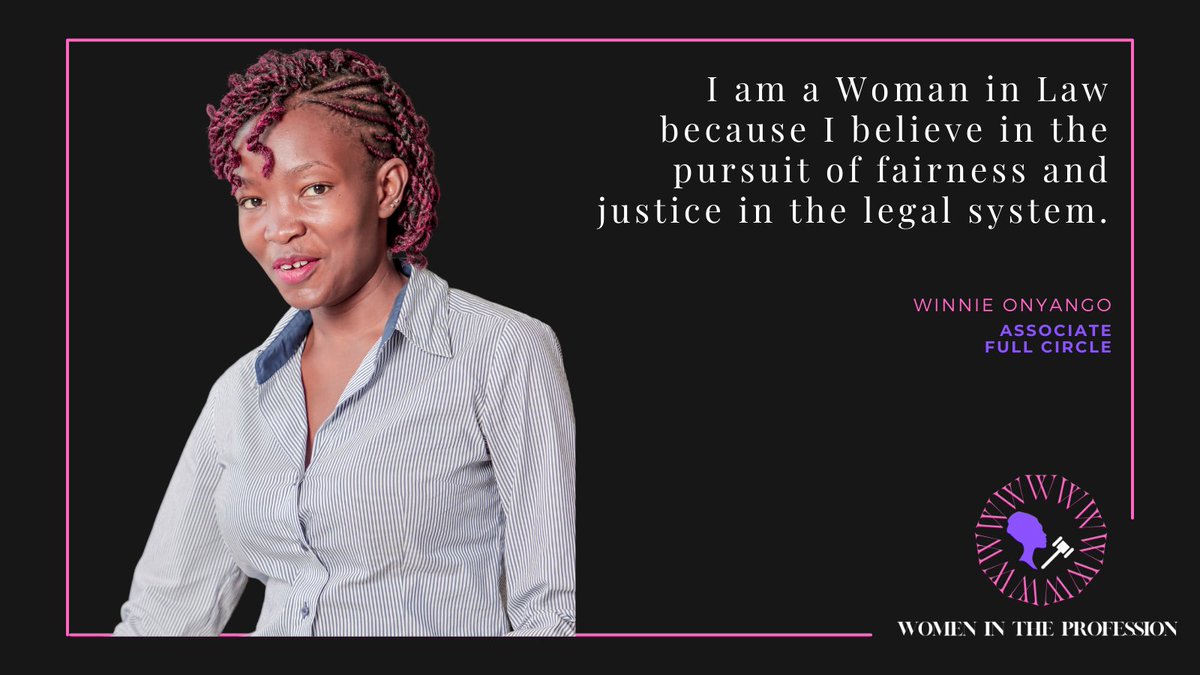 WIPKenya's tweet photo. In furtherance of our #iamamwomaninlaw campaign, we introduce you to @onyangowinnie1 , an Associate at Full Circle Centre. https://t.co/KzGylo4zd0