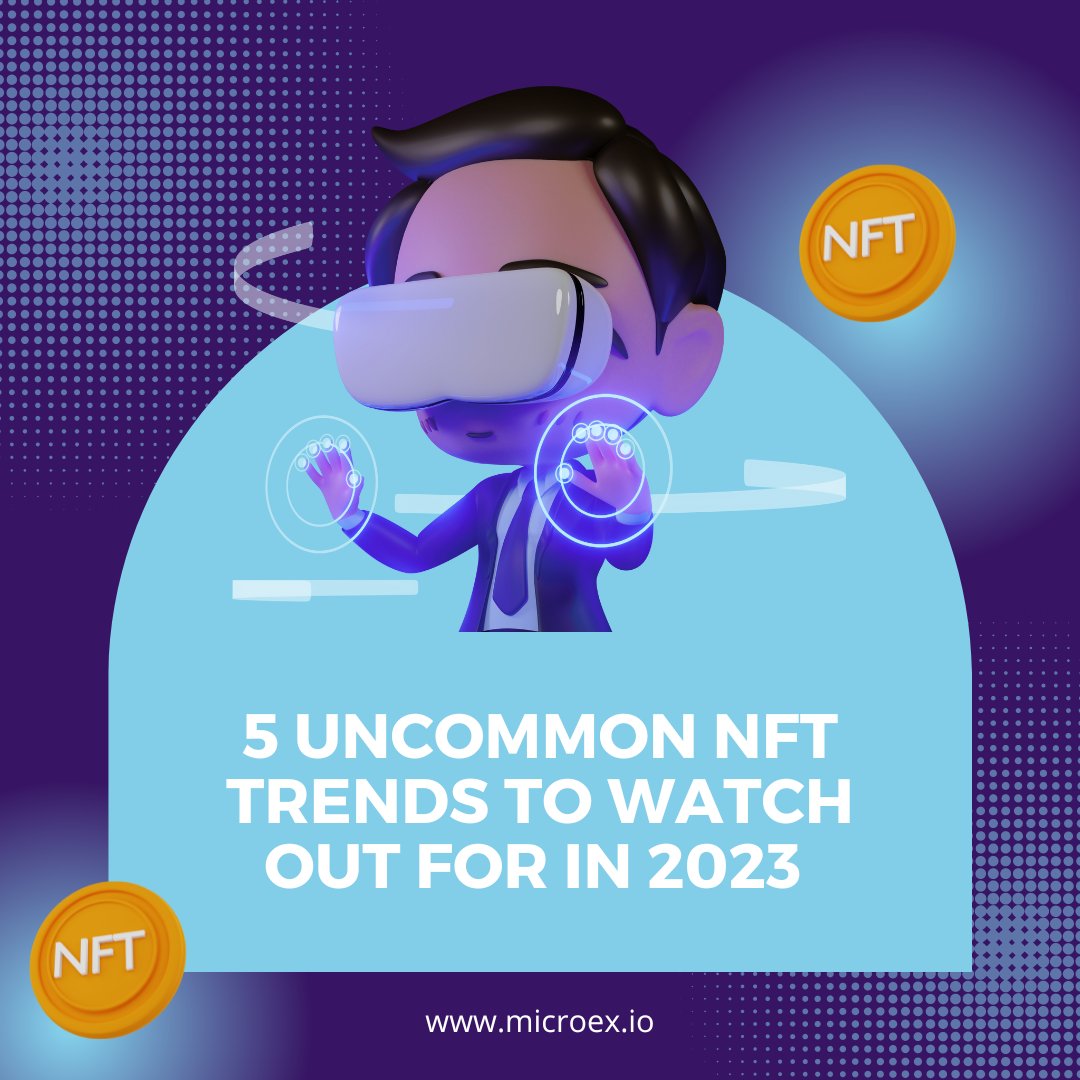 MVG_MicroEx's tweet photo. 🔥🚀 Here are 5 uncommon NFT trends to watch out for in 2023. From digital fashion to gaming, these innovative trends are set to take the NFT world by storm.
https://t.co/HW3kv3S1hP
🌐 #NFT #2023trends #digitalfashion #gaming #innovation #MicroEx https://t.co/4qqwnJWJFH