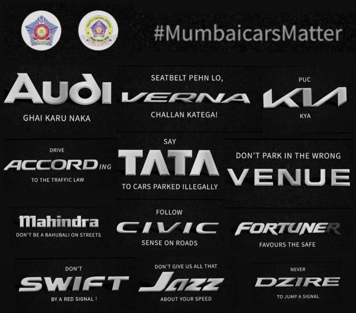 dolamukherjee's tweet photo. Brilliant advertisement put up by #MumbaiPolice 👏👏👏 https://t.co/rvmesSMZwC