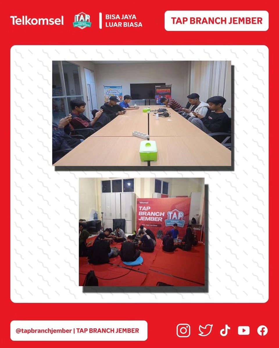 TAPBranchJember's tweet photo. [ DOK. MOBILE LEGENDS COMPETITION TERBESAR SE-JEMBER 🔥]

#telkomselapprenticeprogram
#tapbranchjember
#bisajayaluarbiasa
#telkomselevent
#mobilelegendcompetition #mobilelegend https://t.co/KjYrH71q4B