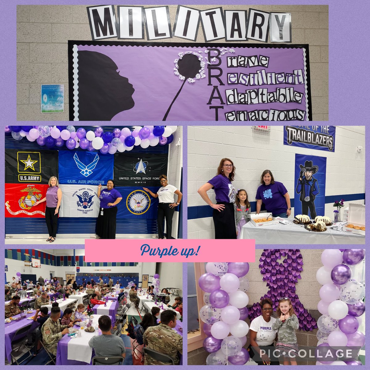 We had an Amazing Purple Up! breakfast celebration for our Military kids and families at Tomlinson Elementary!
Celebrating the Month of the Military child!