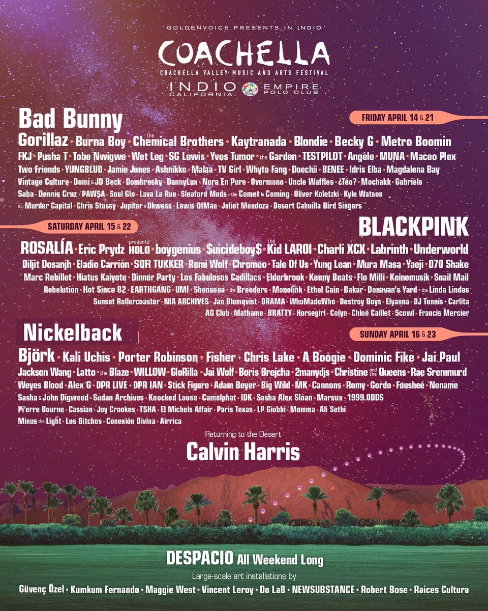 IMANaudio's tweet photo. Holy shit @coachella Just announced who's replacing Frank Ocean for Weekend 2 🤯 https://t.co/dVzJLhZOZY