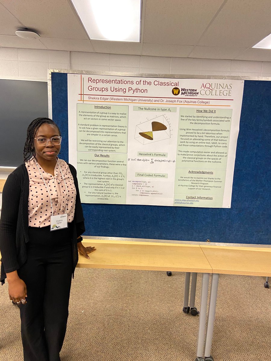 This past weekend, two of our WMU math ed masters students, Shekira Edgar and YJ Arciaga, presented their work at Colorado State University as part of the Colorado Conference for Underrepresented Students in Mathematics.