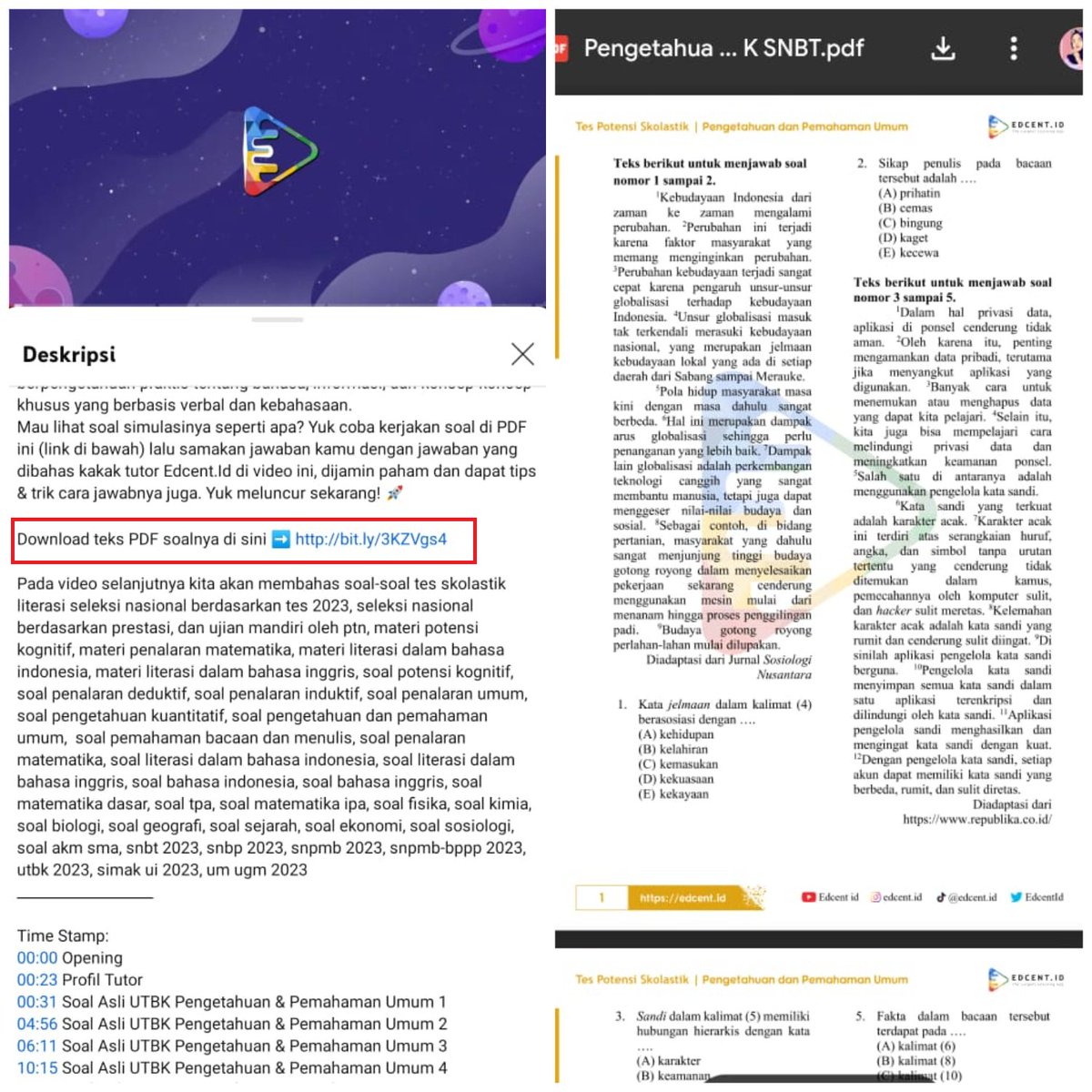 rubbyboobaba's tweet photo. SPILL CH YOUTUBE BISA BAHAS SOAL LANGSUNG DAN DOWNLOAD PDF LANGSUNG BUAT LATIHAN 📷📷(Thread)

Yang mau tau channel youtube apa buat pembahasan soal literasi dalam bahasa Indonesia yang lengkap banget bisa download PDFnya sekaligus sini merapat!!!!😍😍😍 https://t.co/eOYf1z2Jyp