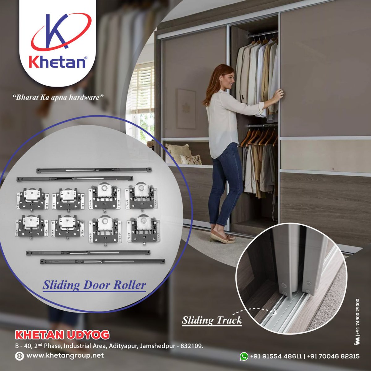 ibais_hardware's tweet photo. KHETAN UDYOG (JAMSHEDPUR)
For enquiry via WhatsApp click:
https://t.co/vHfYOvo0D0
Customer Care No. - +91 91554 48611
#slidingdoorroller #slidingtrack #telescopicchannel #autohinges #sspipes #hardwarefitting
#autoclosinghinges #hardwaremanufacture
.
@IBAISMEDIA https://t.co/qHTPwkHoTZ