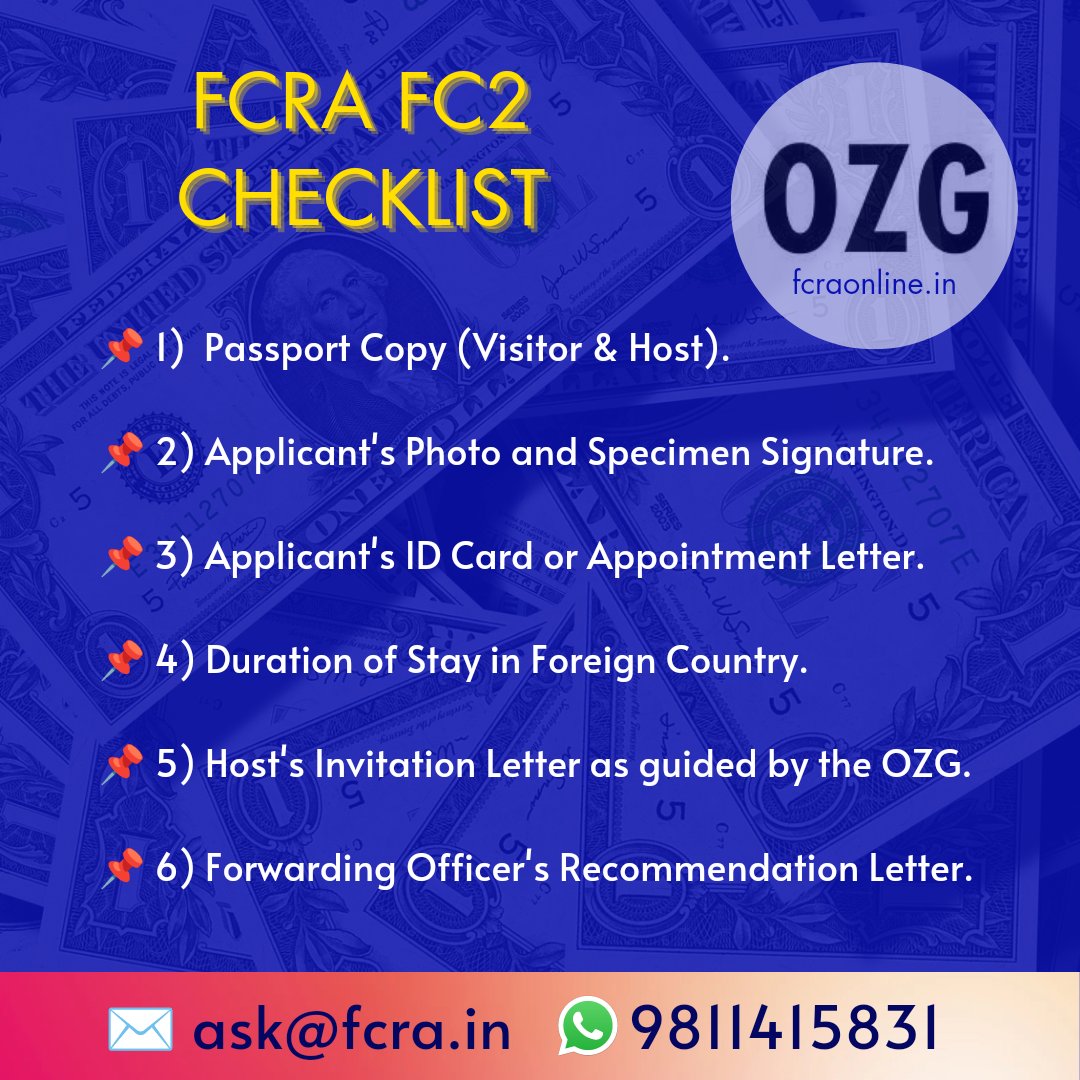 odfcradio's tweet photo. 100% Success Rate;
Website 🇮🇳 https://t.co/m8TwtGLRoS

Chat Now 💬 https://t.co/e7E5cM1QZt

FC2 (#ForeignHospitality) - #FCRA Documents / Checklist. 

 #FcraConsultant &amp; #FemaConsultant

📌 OZG COMPLIANCE CARE

 #OzgLawyers #FCRAregistation #FC2  #RBIcompliance #MHApermission https://t.co/YXQN3NCHYb