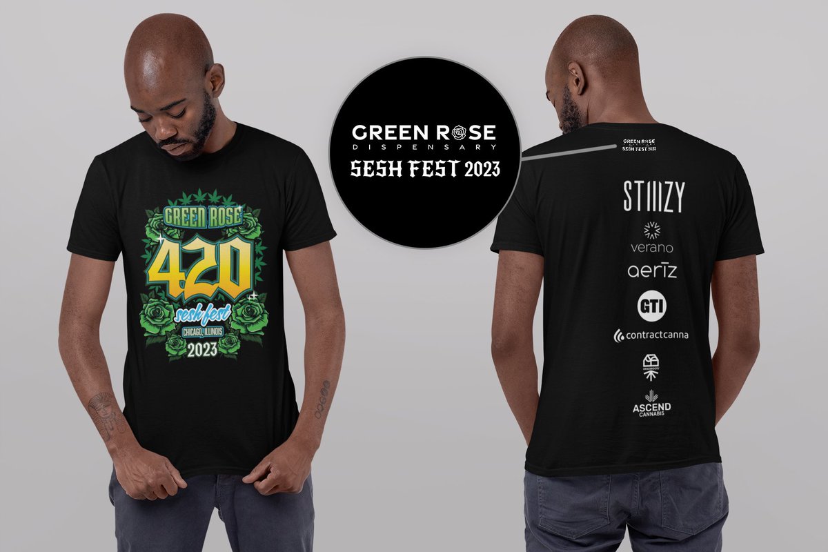greenrosebrands's tweet photo. Official Green Rose 420 Sesh Fest T-shirts are available for purchase https://t.co/WYLP5oHszf
Get yours now before they are gone! 👻
📣GA tickets on sale here 👉🏽 https://t.co/JERHQaMZRL 🎫 
We have limited space so please reserve your tickets in advance! 🙏🏽
See you all soon! 🔥💨 https://t.co/Mj0OLcBD3Y