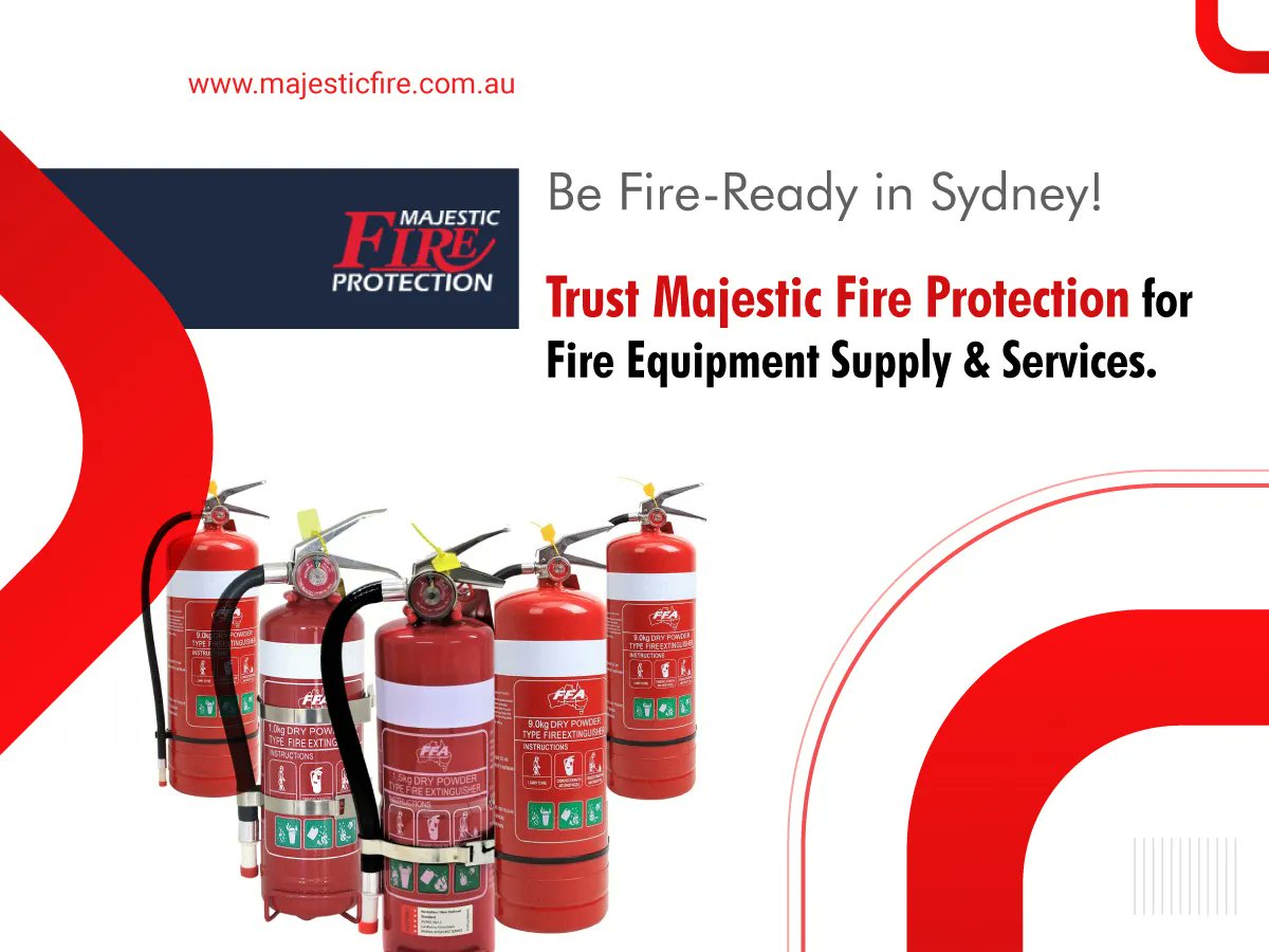 majesticfiresyd's tweet image. When it comes to fire protection in Sydney, Majestic Fire Protection is your go-to source. Our team offers portable fire extinguishers, installation, maintenance and other services to help keep you safe. bit.ly/414Ej4C

#FireProtectionEquipment #FireSafetyProducts