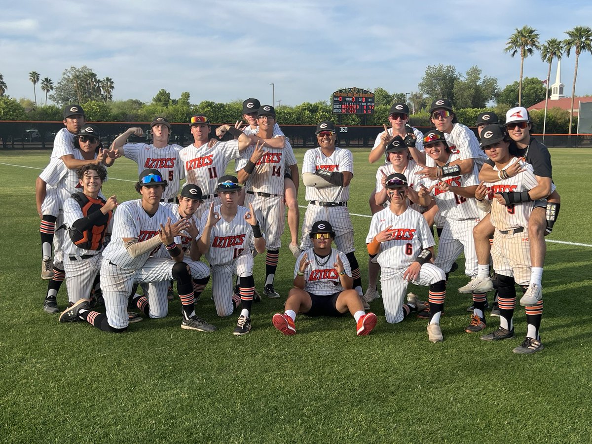 The Aztecs add runs late and beat DV 6-0 at home. Some great team at bats and <a href="/ColeCarlon/">Cole Carlon</a> did his thing. Up next back on the road at Highland on Friday. #RM
 
W - <a href="/ColeCarlon/">Cole Carlon</a> (7-2) 6IP, 3H, 0R,  9K

<a href="/david_baxter35/">David Baxter Jr</a> 2-4
<a href="/MylesHarrison22/">Myles Harrison</a> 3-4 4RBI’s