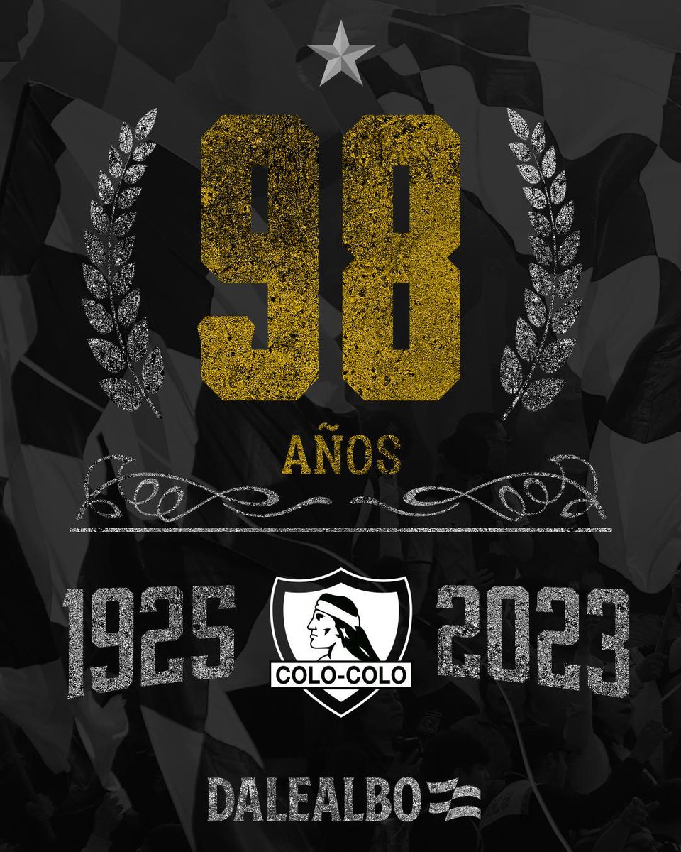 dalealbo's tweet photo. ⭐️ 98 AÑOS ⭐️
Antorcha inmensa de gloria en su destino 🔥 ¡Feliz aniversario Colo-Colo! #DaleAlbo https://t.co/KeEJL57zkN