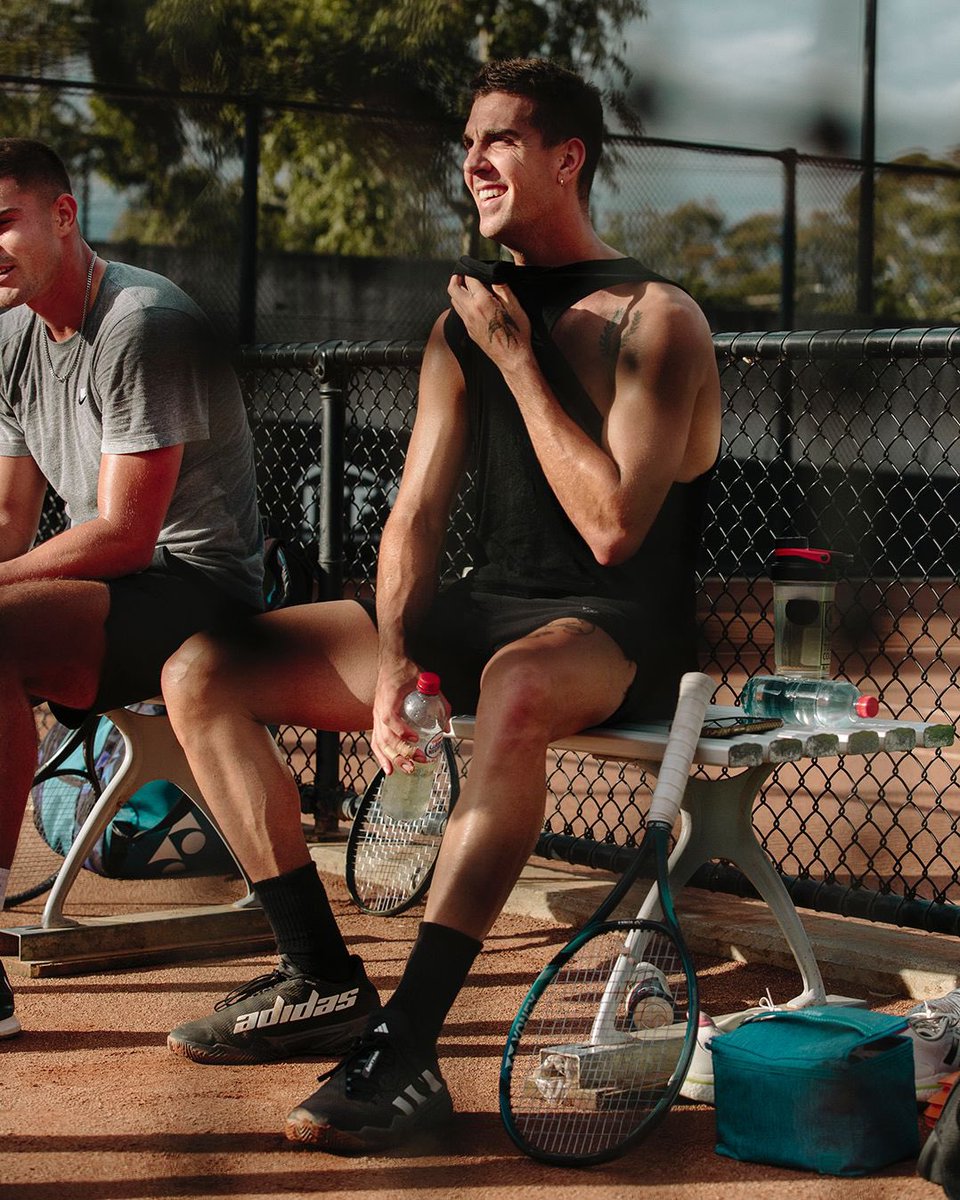 TKokkinakis's tweet photo. Back to work on the clay😤 Europe tonight @SafetyCultureHQ
#SCAmbassador
#AnImprovementMovement https://t.co/DEVlHM7bIO