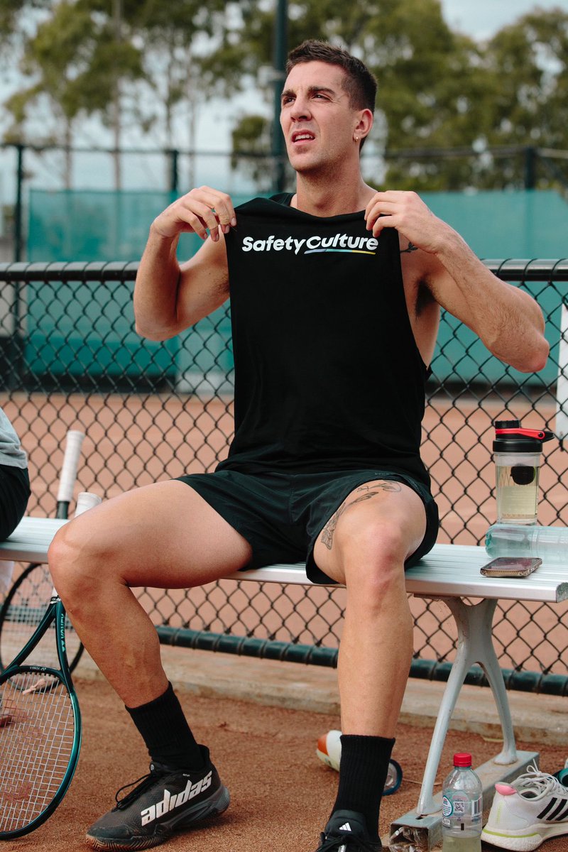 TKokkinakis's tweet photo. Back to work on the clay😤 Europe tonight @SafetyCultureHQ
#SCAmbassador
#AnImprovementMovement https://t.co/DEVlHM7bIO