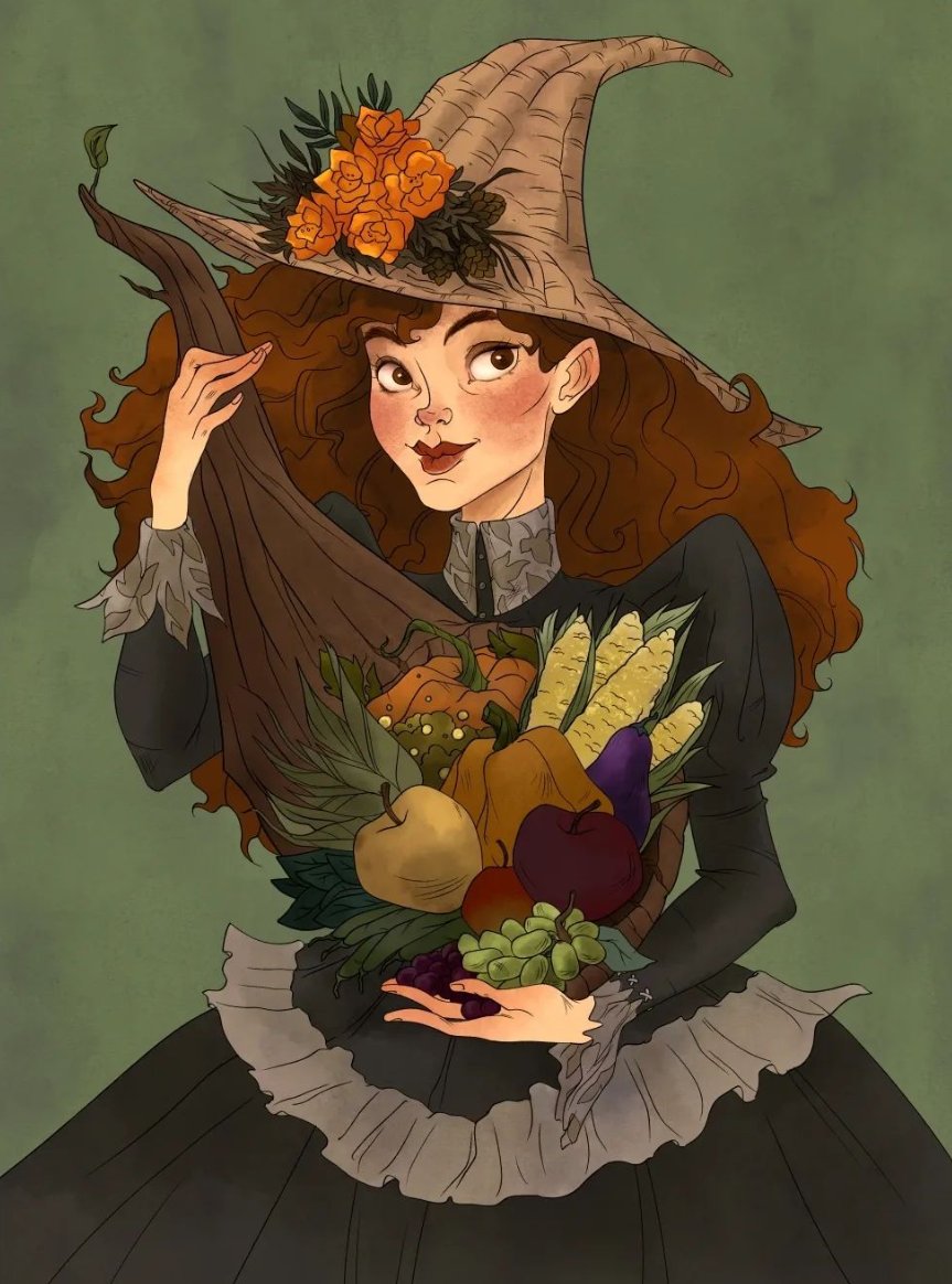 foolfirey's tweet photo. My piece for the Mabon show at @covenant_nz gallery a few weeks ago! A celebration of the Autumn Equinox, the bounty of the second harvest and commitment to the craft.
#mabon #autumnwitch #autumnequinox #darkart #gothicart https://t.co/lVoIsSQO62