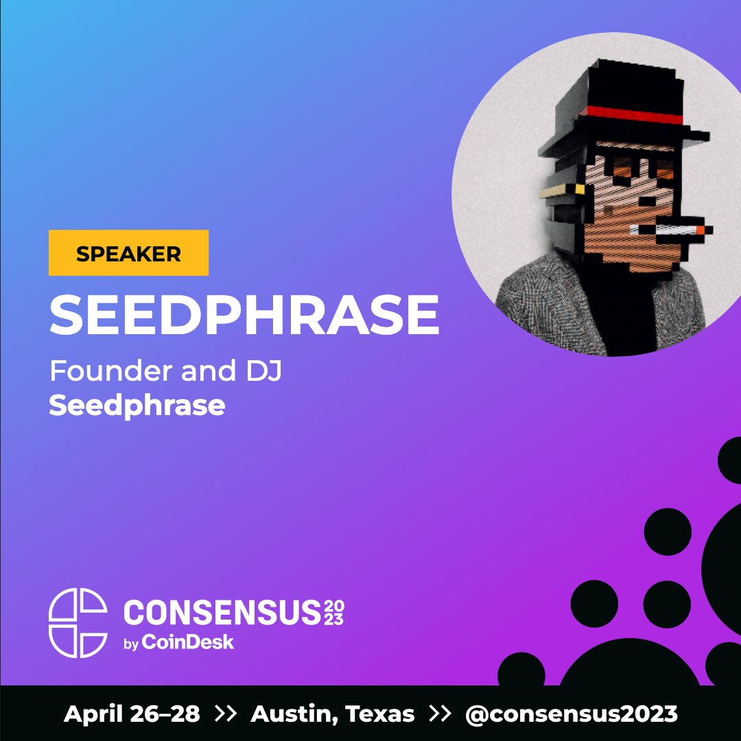 I’m looking forward to speaking at <a href="/CoinDesk/">CoinDesk</a>’s #Consensus2023, the year’s most influential event for crypto, blockchain and Web3.

Join me in Austin, April 26-28!