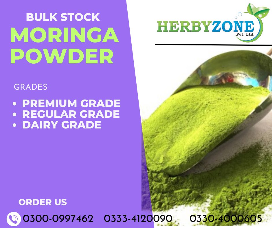 HerbyzonePak's tweet photo. Bulk Stocks of Moringa Powder from HERBYZONE
Packings as per your Need. https://t.co/go5c7CgJVM