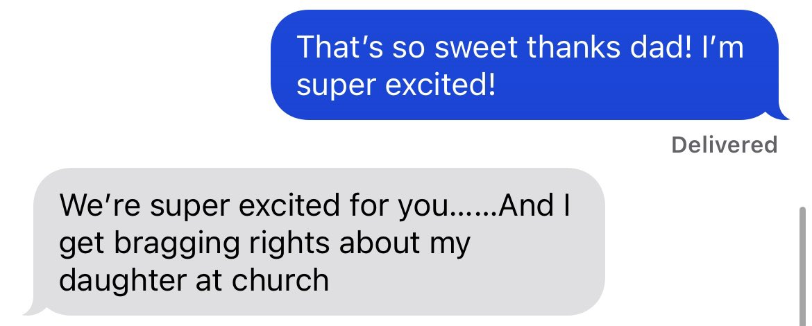 JustMichaelaa's tweet photo. I don’t really twit anymore but I got my real estate license today and I must share this very wholesome text from my dad i did cry https://t.co/OB6nxesvTC