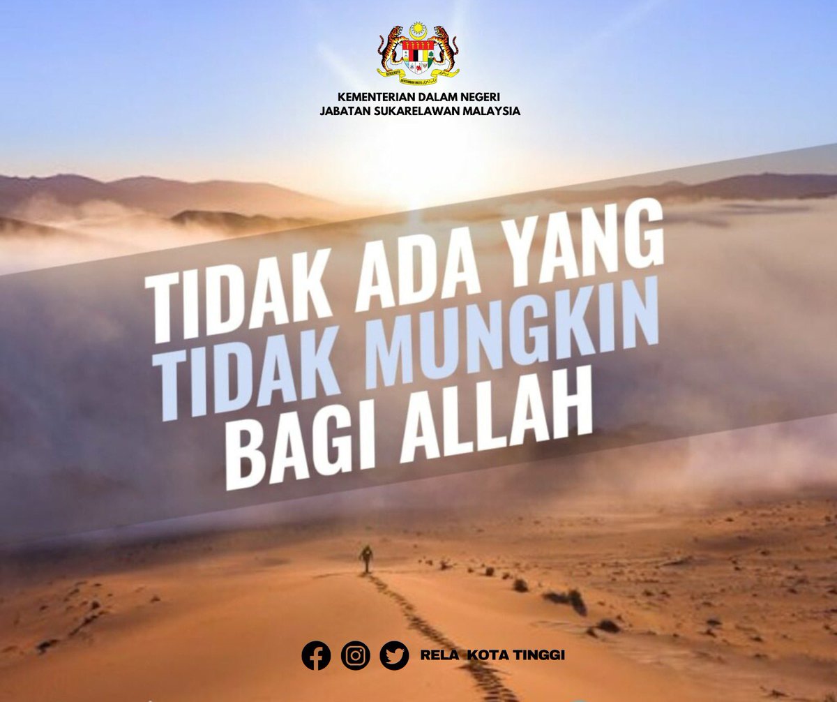 RELAKOTATINGGI's tweet image. 19 April 2023 

Percaya diri 

salam ramadhan 

#KDN #KitaDemiNegara #relamalaysia #SetiaBerbakti #relakota 
#DariRakyatBersamaRakyatUntukRakyat

Kementerian Dalam Negeri (KDN)
RELA Malaysia
RELA Negeri Johor - Laman Rasmi