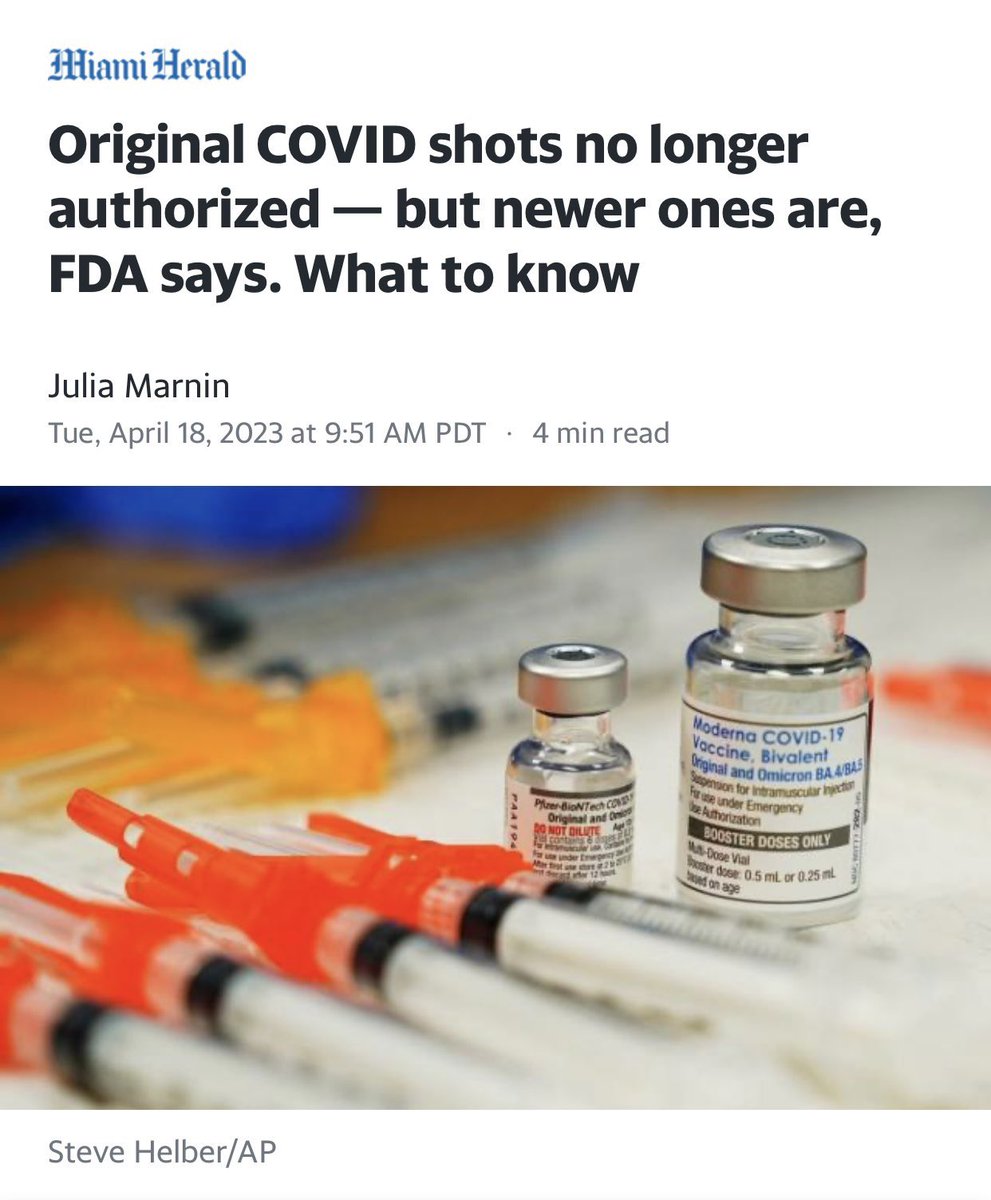 98sThoughts's tweet photo. Today the FDA banned covid vaccinations.

I think we all know what that means.

It’s okay to push for hate against the unvaccinated but when they fk up they won’t even tell those who are vaccinated - just swipe it under the rug.

I feel bad for everyone that got lied to. https://t.co/qr96XX7fRR