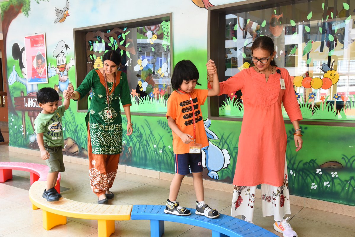 SAI_Edu_In's tweet photo. The tiny tots of Playgroup engaged in their first activity where they tried their best to walk on a balancing beam. Some needed assistance, while others attempted to complete the task independently.
#MultisensoryLearningApproach #Visualskills #Kinestheticskills https://t.co/5Kvtri7IRQ