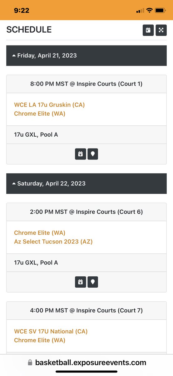 ChromeAau's tweet photo. Chrome Elite Cactus Classic schedule!! https://t.co/MyWlO2dzhb