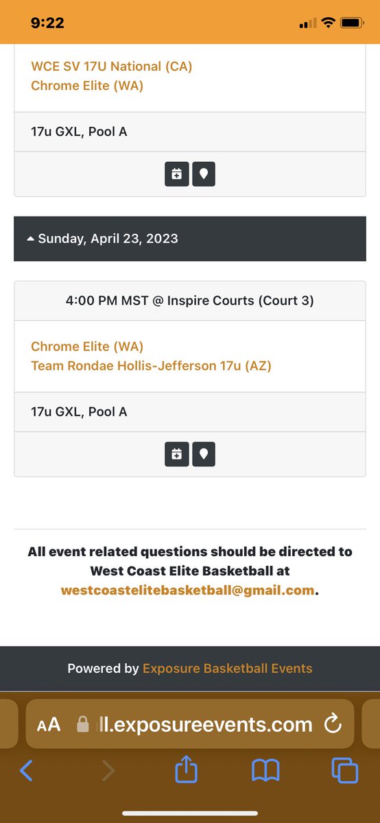 ChromeAau's tweet photo. Chrome Elite Cactus Classic schedule!! https://t.co/MyWlO2dzhb