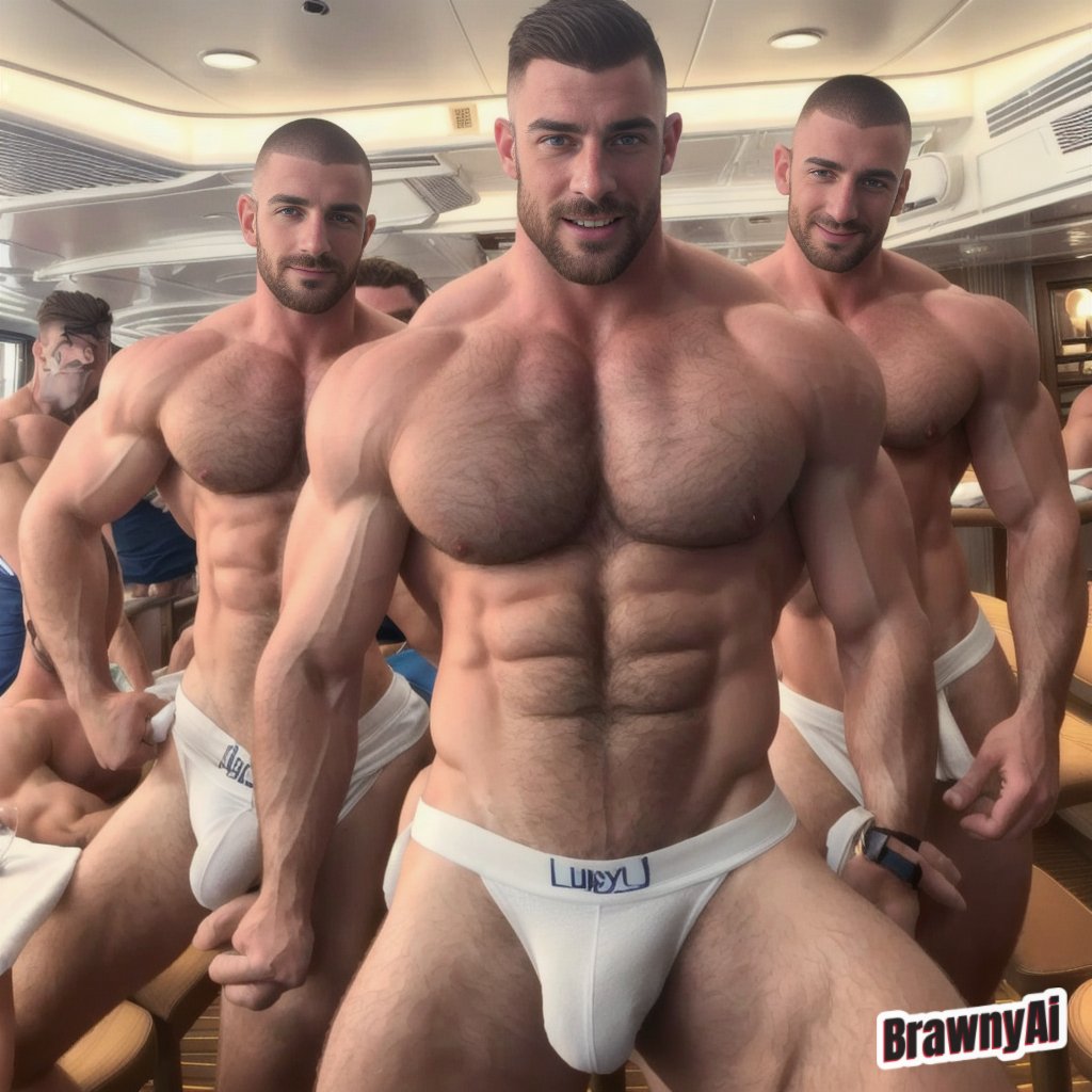 BrawnyAi's tweet photo. Guess what's happening tomorrow? π€ Muscular, bearded hunks with a secret! Keep an eye out! ππͺπΌπ§π» #BrawnyAi #BeardedHunks #Muscles #Teaser #StayTuned https://t.co/ar9rL3n5Gg