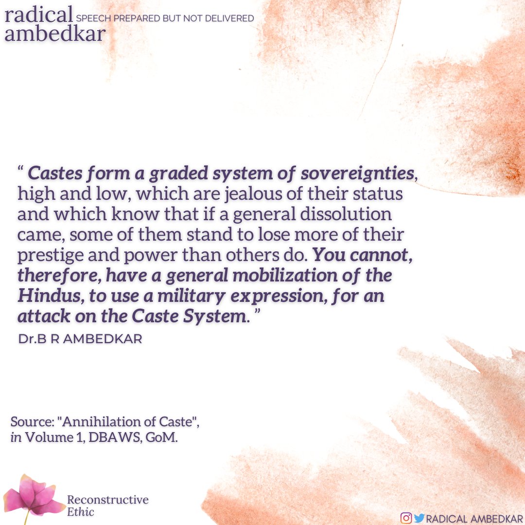 radicalambedkar's tweet photo. #Caste
#Sovereignties
#power
#mobilization
#Hindus
#Military
#Attack
#CasteSystem
#AnnihilationOfCaste
#JatPatTodakMandal
#Morality
#ReconstructiveEthic
#Ambedkar
#Buddha
#RadicalAmbedkar https://t.co/wCGLD1eTpP