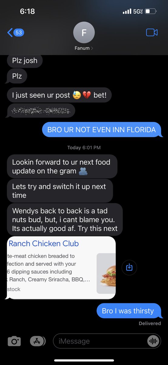 YourRAGEz's tweet photo. This nigga fanum only text me when it’s about food 😭 https://t.co/ZNP7TEIcEb