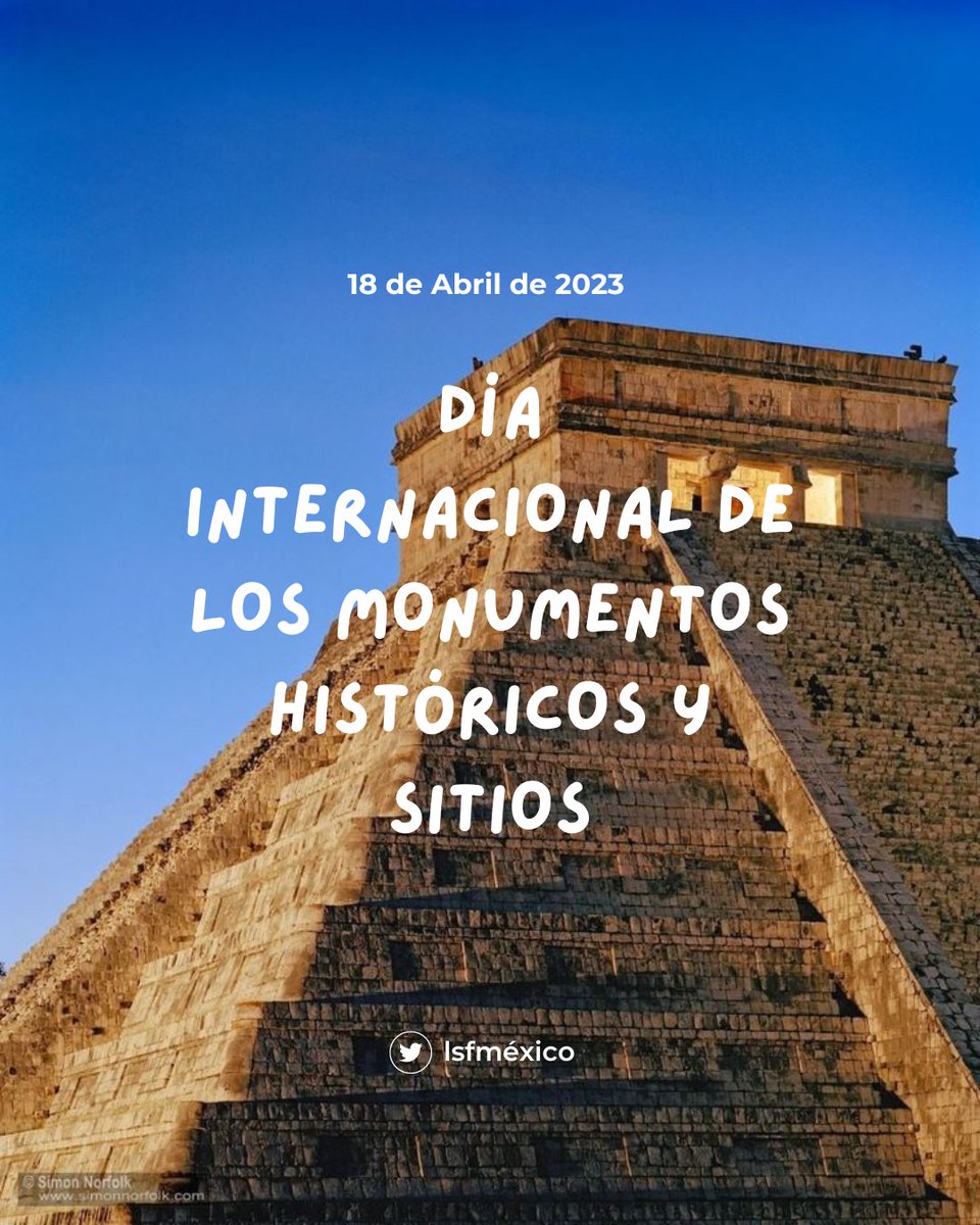🗓| Este martes 18 de abril se conmemora el #DíaInternacionaldelosmonumentos históricos y sitios, ya que son parte de la historia del mundo y de 🇲🇽. ¡Te contamos sobre ello! 👇