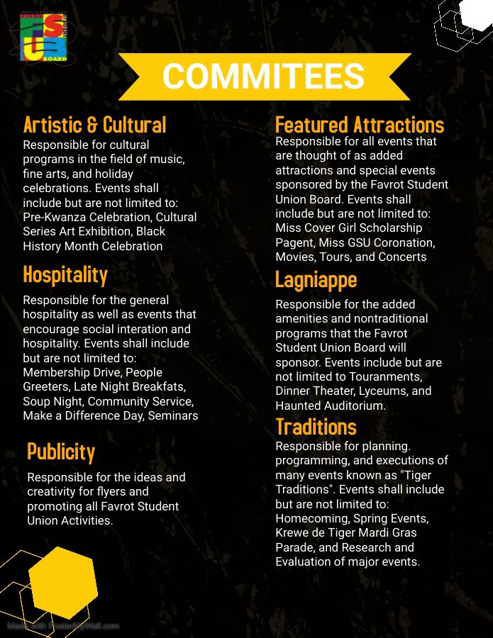 Interested in an FSUB Advisory Board position for the 2023-2024 school year? Applications will be available in the link in our bio tonight! 🐯 #GramFam