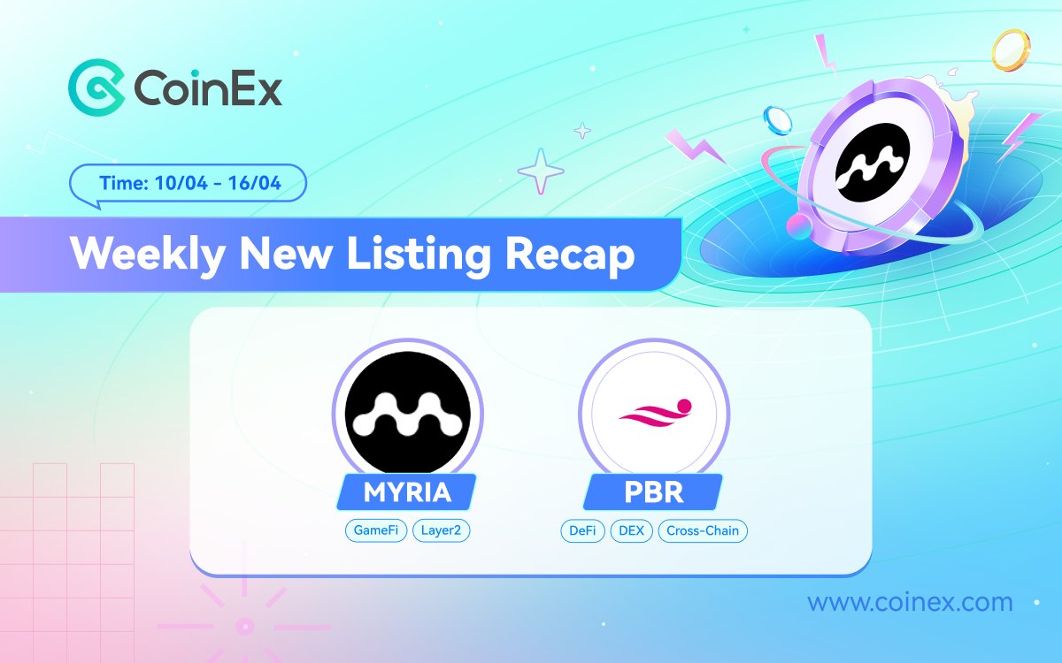 Check out the Weekly New Listing! 💰

What new coins were listed on CoinEx last week? 🤔

See new listing 👉 coinex.com/s/49WO

#CoinEx #DeFi #Dex #Layer2 #Blockchain #TokenListing