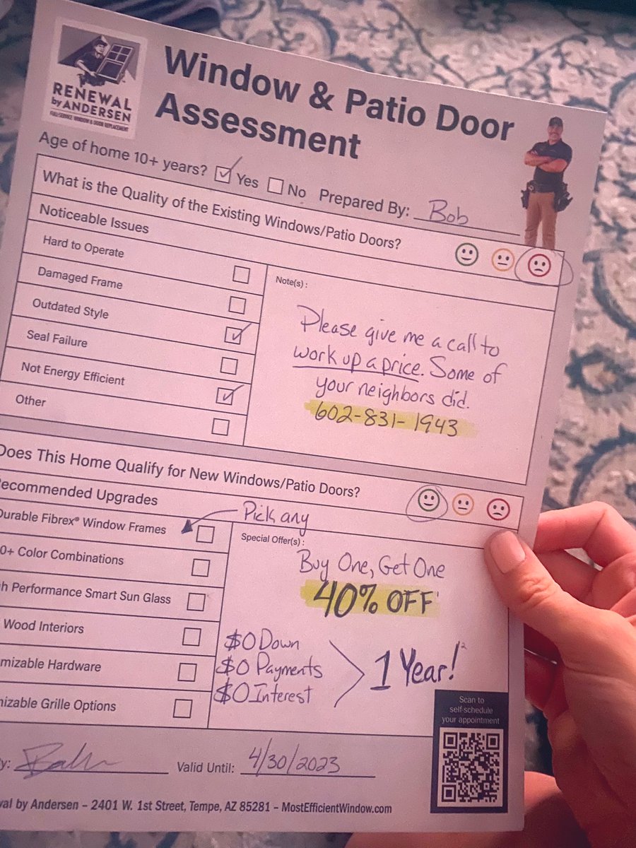 KristenJenelle's tweet photo. A lesson in #marketing. Don’t offend your potential customer’s homes with your pre-printed mailed card stock @RenewalbyAnder - these fake pen strokes aren’t fooling anyone. My outdated windows will be just fine. https://t.co/XOSyY2v78Y