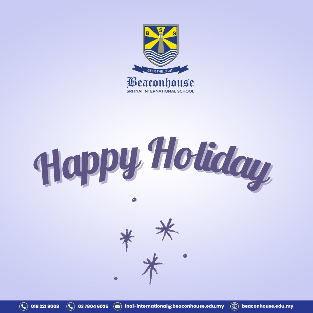 inai_sri's tweet photo. Wishing all our students a Happy Holiday! We hope you enjoy your holidays in good spirit and come back refreshed and rejuvenated. Have a fantastic week!
#pjschool #internationalschool #BSIIS https://t.co/CrAwm6ofeg