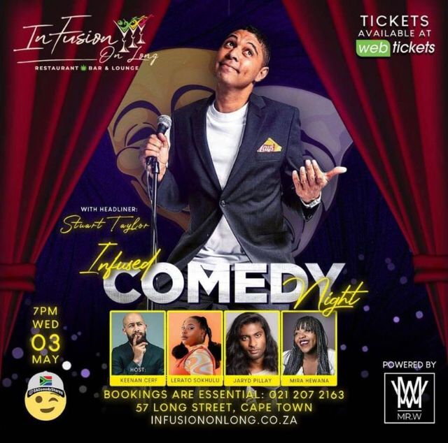 PiusXulu's tweet photo. Come through to #InfusiononLong for another top night of #InfusedComedy. Get your tickets https://t.co/TU9uOWbR2w &amp; let's have a dope one.
#StandUpComedy #SAComedy #CptComedy @SAComedyShares https://t.co/zbu9Virzep