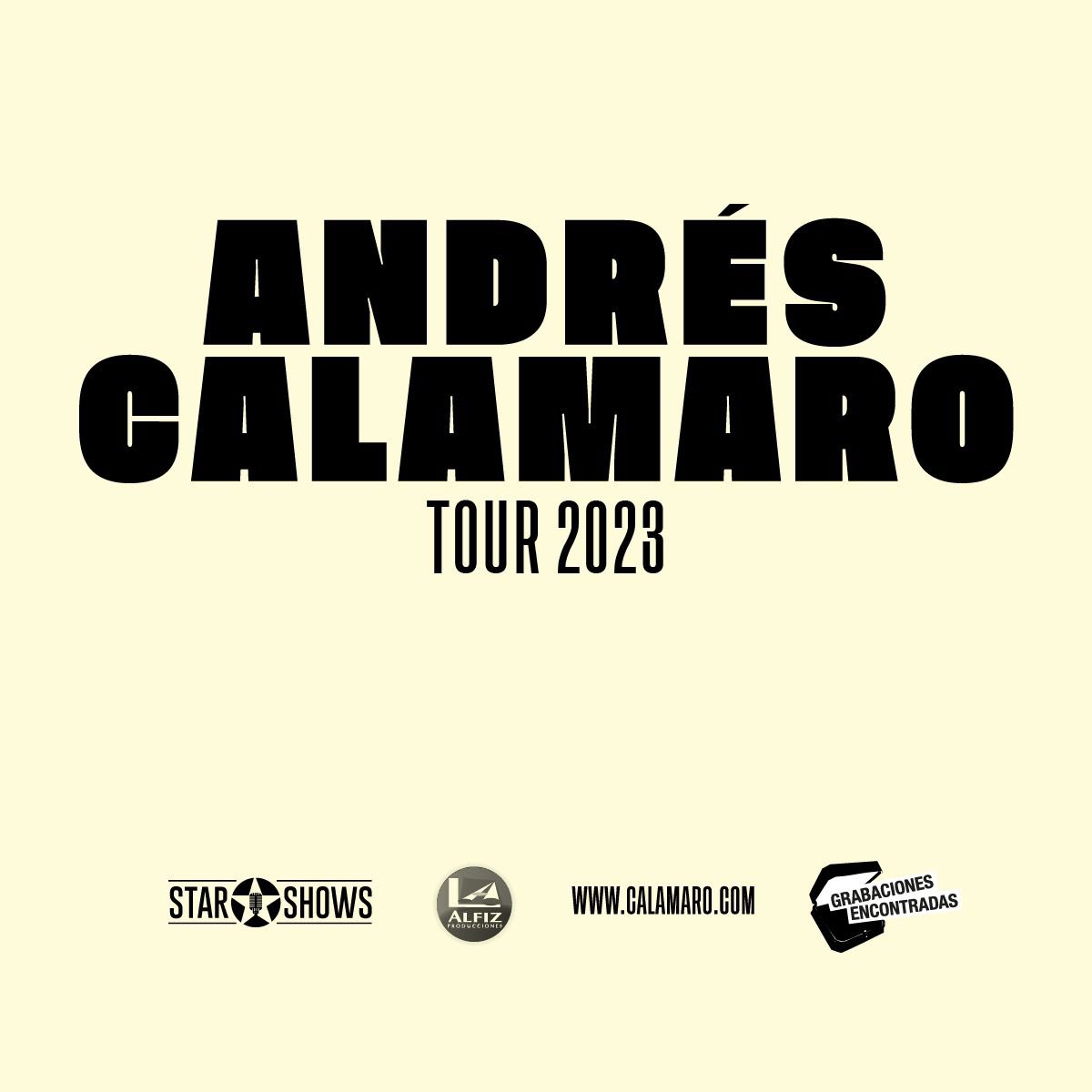 Andrés Calamaro “Tour 2023”, este miércoles 19 de abril preventa disponible desde las 10 am en todos los puntos de venta <a href="/Ticketshow/">Ticket Show</a> 

Quito, 28 de septiembre. Cuenca, 30 de septiembre.
