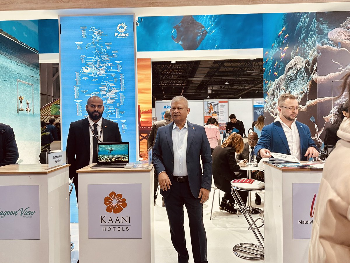 kaaniablo's tweet photo. Promoting Local Island Tourism at Khazhakstan International Travel Fair. @visitmaldives @MoTmv @ibusolih @aasisaleem #localislandtourism #kaanihotels https://t.co/sljCUbtU6T