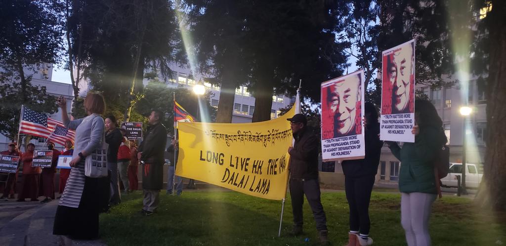 SFRTYC's tweet photo. Peace Rally through #DowntownBerkeley
#WeStandWithDalaiLama
#StopDeframingDalaiLama
#LongLiveDalaiLama https://t.co/KVBi21RfyM