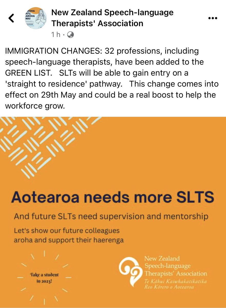 JenCarswell's tweet photo. Any UK/overseas SLTs want to come work in NZ?? ‘Straight to residence’ pathway will soon be available 🙌🏻🇳🇿
Please share 😀#SLT #newzealand #nzsta https://t.co/1CaIcy0d1B