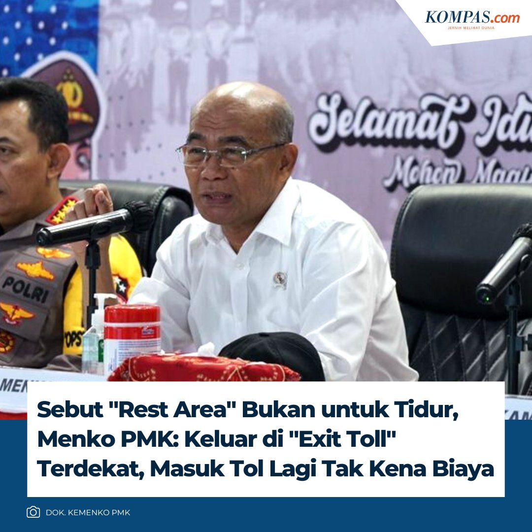 Sebut "Rest Area" Bukan untuk Tidur, Menko PMK: Keluar di "Exit Toll" Terdekat, Masuk Tol Lagi Tak Kena Biaya

Baca di bit.ly/41ifJ11