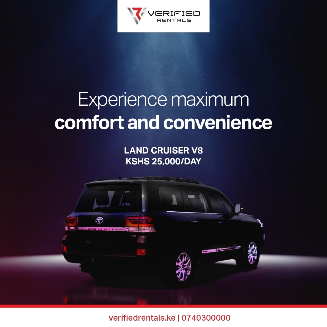 Vautoentals's tweet photo. With its luxurious interior and cutting-edge technology, you can enjoy every moment of your journey.

Book directly from our website https://t.co/qXrGv2PgcW or give us a call on 0740300000 

#verifiedrentals #rentalcarnairobi #carhireservices https://t.co/xbnce33fUm