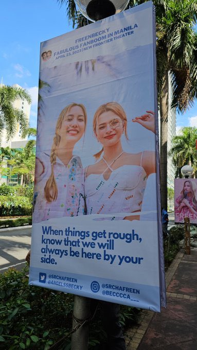 FreenBecky_PH's tweet photo. [FanBoom Project UPDATES] 

The Lamp Post Ad Project for #FreenBeckyFanBoomMNL is already up! ✨ 

If you would like to visit these ads, feel free to take pics and tag the artists to let them know that we're always here to support them 💖

📍 : Shopwise (Aguinaldo Ave.), in front of JCo and Wendy's in Araneta, Cubao
🗓 : April 19 - April 26

#srchafreen #beckysangels #ฟรีนเบค #FreenBeckyFanBoomPH