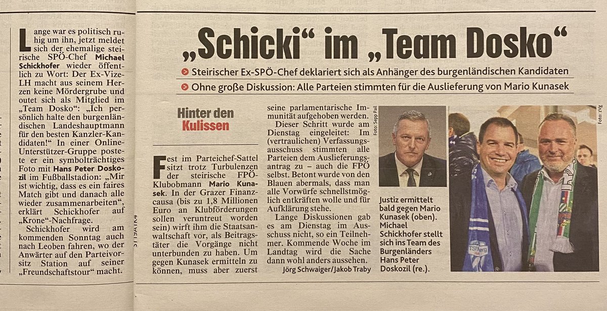 schickhofer's tweet photo. Ich finde Andreas Babler sehr sympathisch und schätze Pamela Rendi-Wagner. Ich bin aber davon überzeugt, dass Hans-Peter Doskozil der beste Kanzlerkandidat ist. https://t.co/6UXnx5G6cX